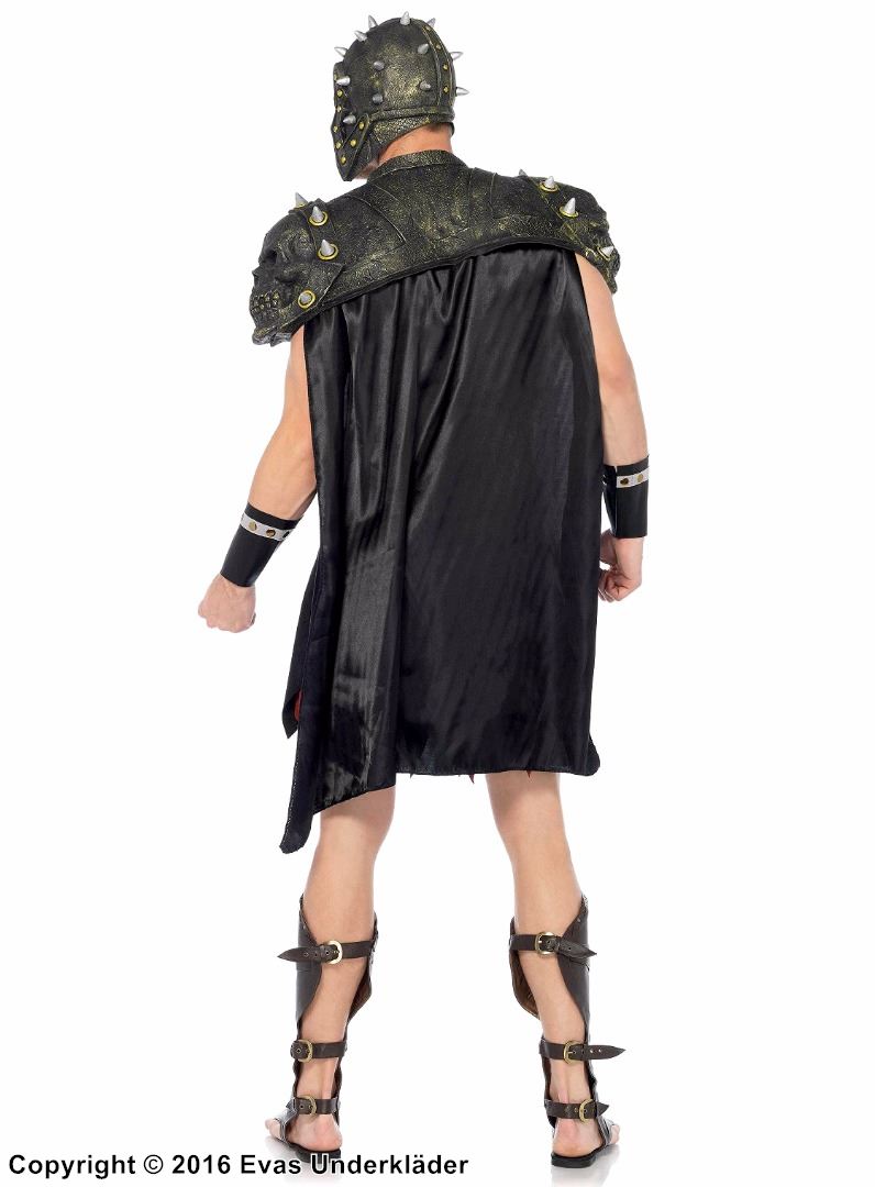 Centurion warrior, costume top, skulls, spikes